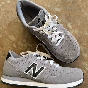 New Balance 501 Classic Gray and Black Sneakers